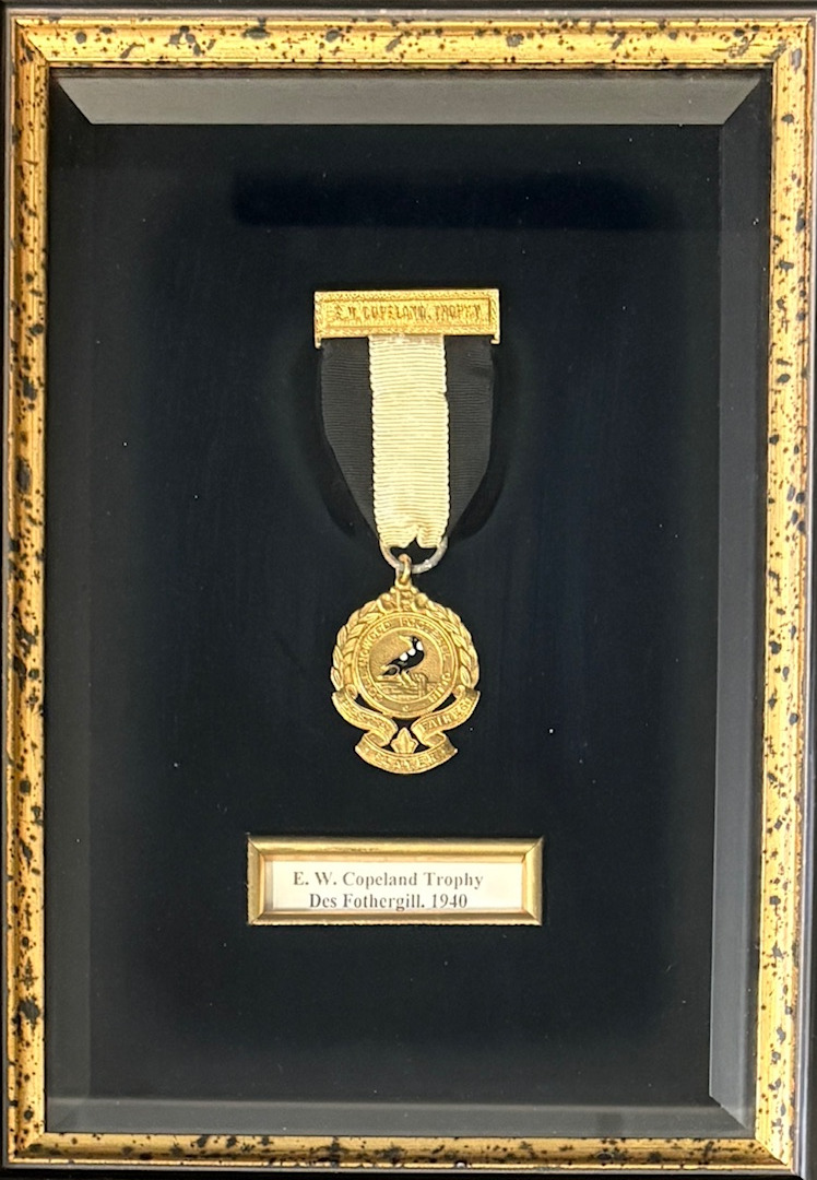 Des Fothergill's 1940 Copeland Trophy, from his Brownlow Medal-winning season