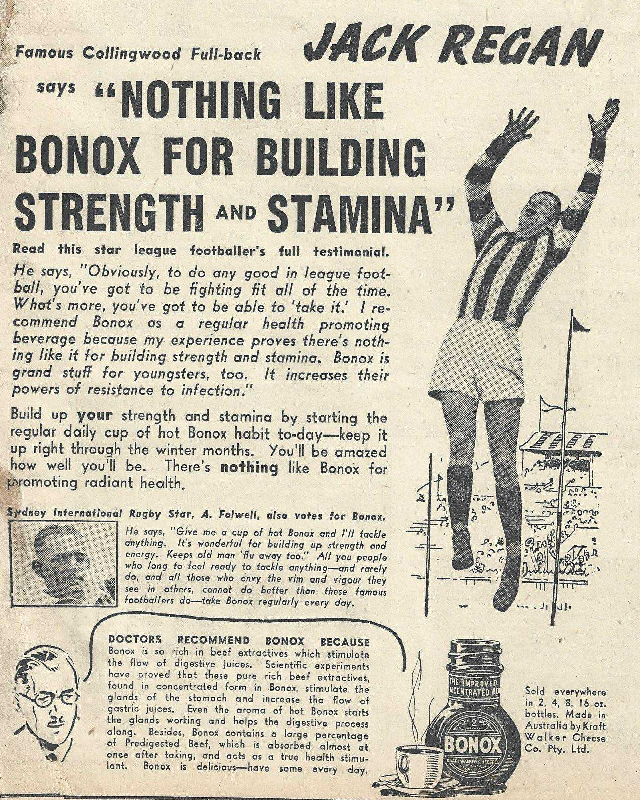 Jack Regan for Bonox in the mid-1930s