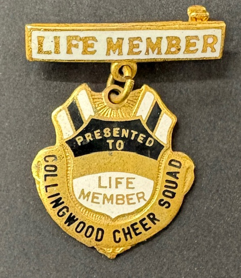 Rare Cheer Squad Life Membership medallion, donated by Les Downard