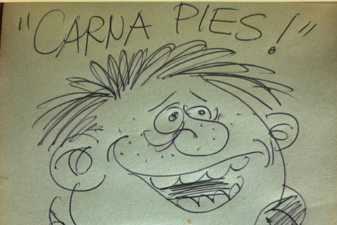 The opening page of Nick's autograph book